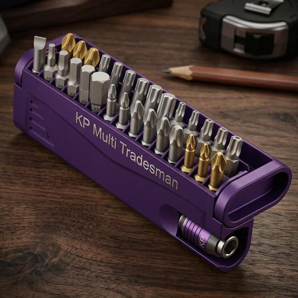KP Multi Tradesman 30-Piece Bit Set in Compact Case