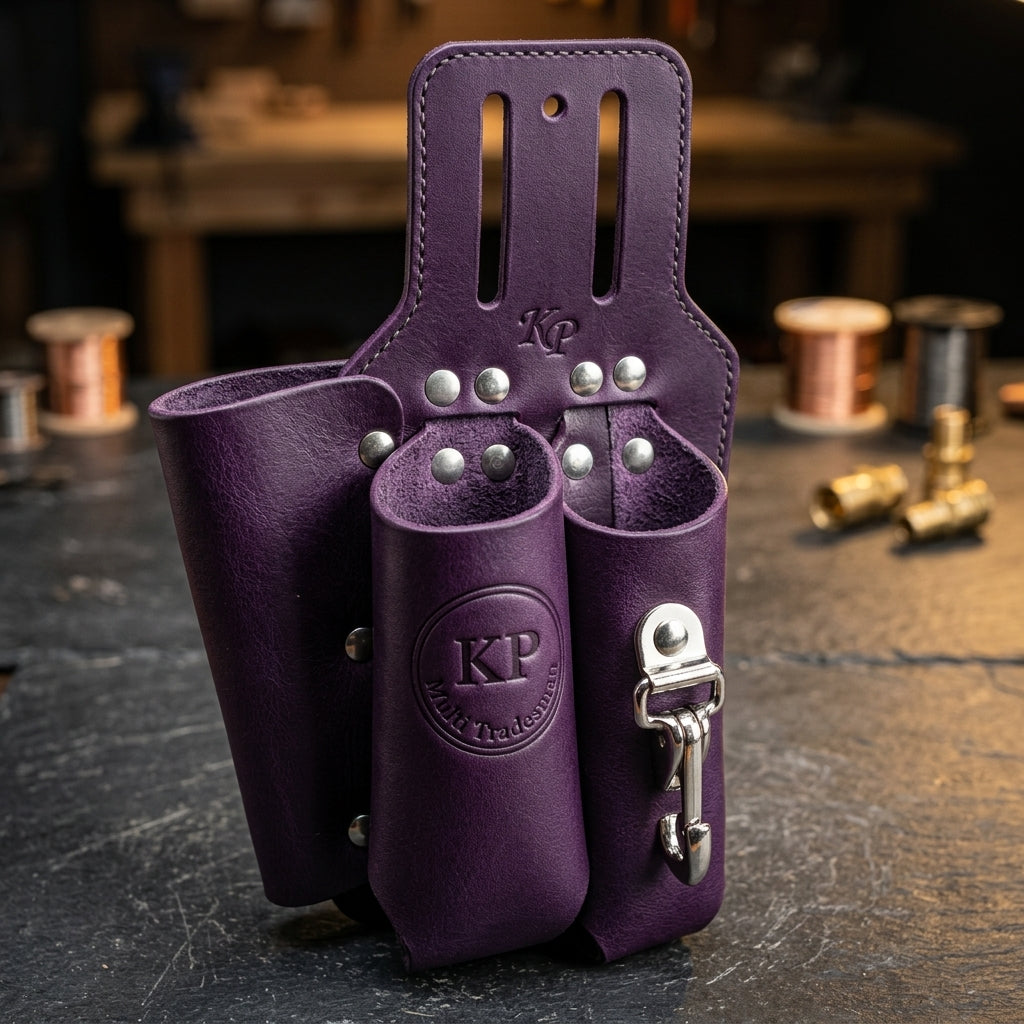 KP Multi Tradesman 3-Pocket Leather Tool Holder 